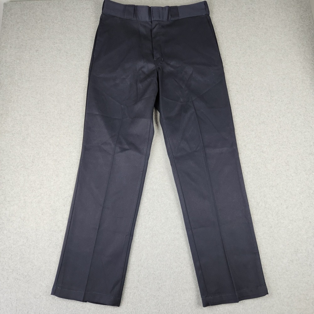 NWOT‎ Dickies Work Pants Mens 33x32 Navy Blue 874 FLEX Straight Leg Chino